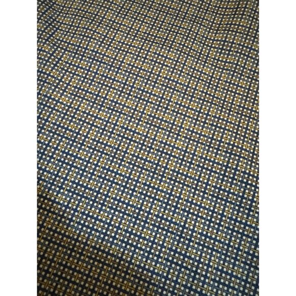 Lilly Daché Mens XL Short Sleeve VTG 70's Disco Geometric Psychedelic Blue Gold - Picture 7 of 7